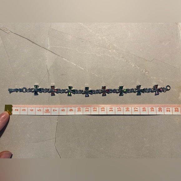 Multicolor Cross Charm Bracelet - Picture 4 of 4